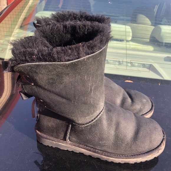 UGG Australia Bailey Bow II 1002954 Women’s Gray Winter Boots Size 7 - Picture 3 of 14